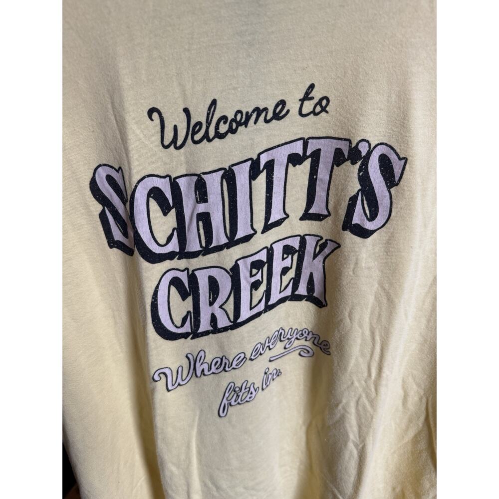 Schitt’s Creek Yellow Ringer Graphic Tee Women’s L “Welcome to Schitt’s Creek” - Picture 8 of 10